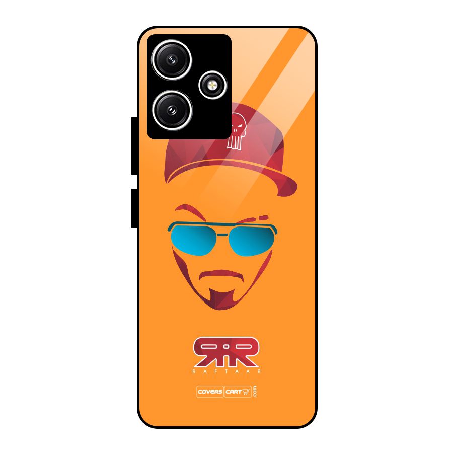 Raftaar Orange Glass Back Case for Poco M6 Pro