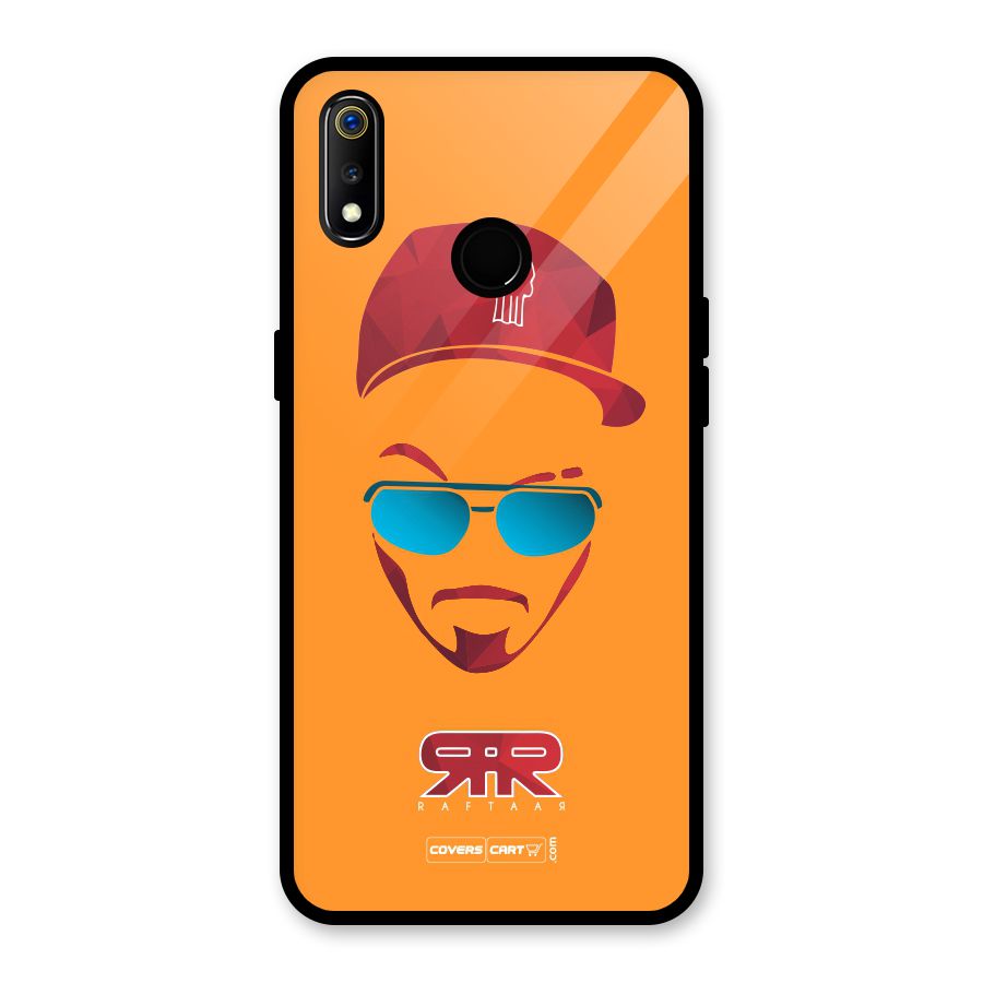 Raftaar Orange Glass Back Case for Realme 3
