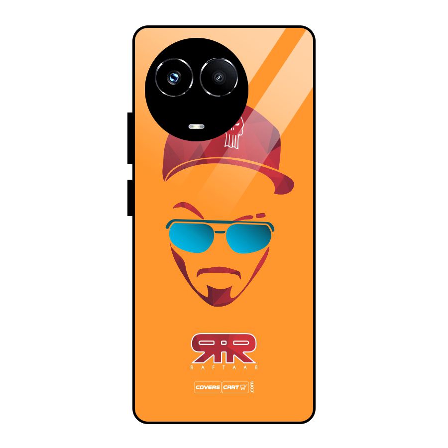 Raftaar Orange Glass Back Case for Realme Narzo 60X