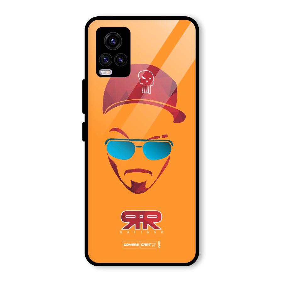 Raftaar Orange Glass Back Case for Vivo V20 2021