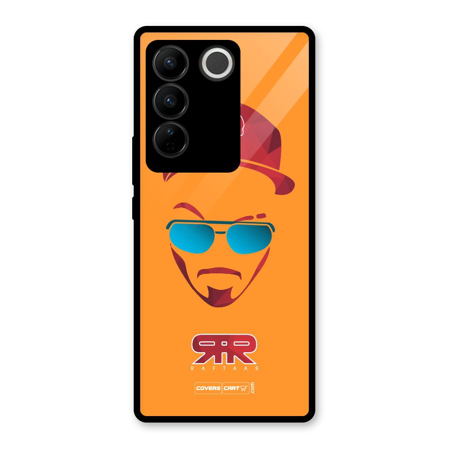 Raftaar Orange Glass Back Case for Vivo V27
