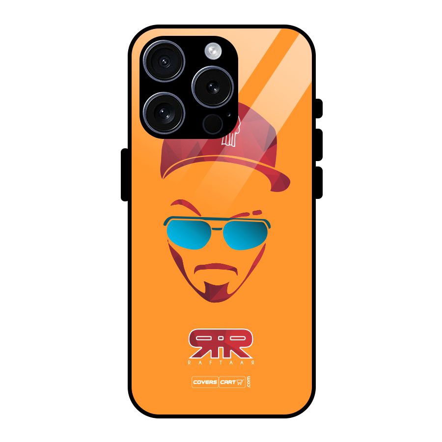 Raftaar Orange Glass Back Case for iPhone 15 Pro