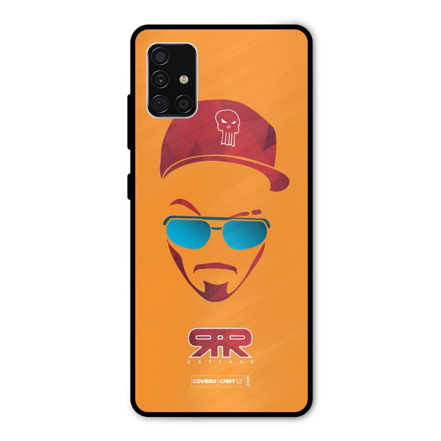Raftaar Orange Metal Back Case for Galaxy A51