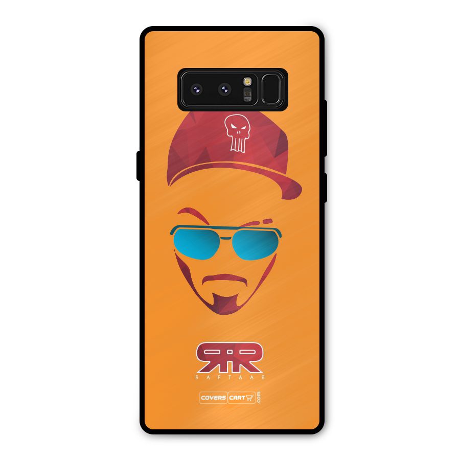 Raftaar Orange Metal Back Case for Galaxy Note 8