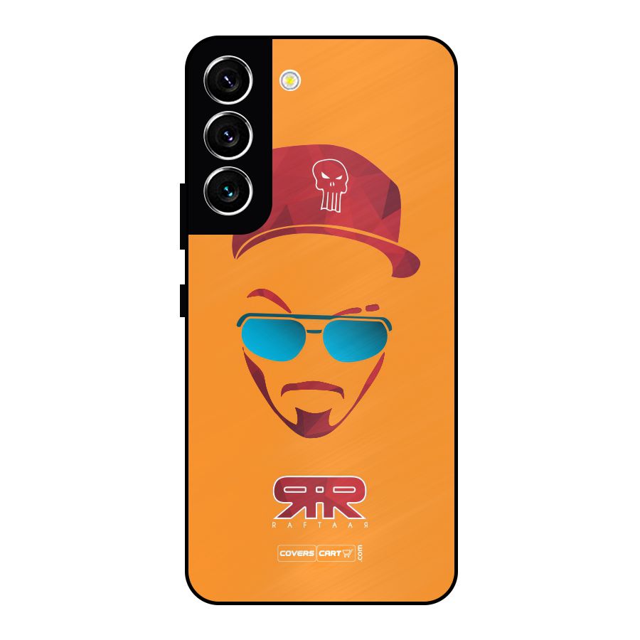 Raftaar Orange Metal Back Case for Galaxy S22 5G