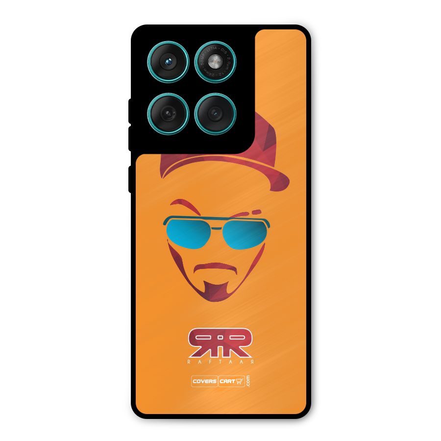 Raftaar Orange Metal Back Case for Motorola Edge 60