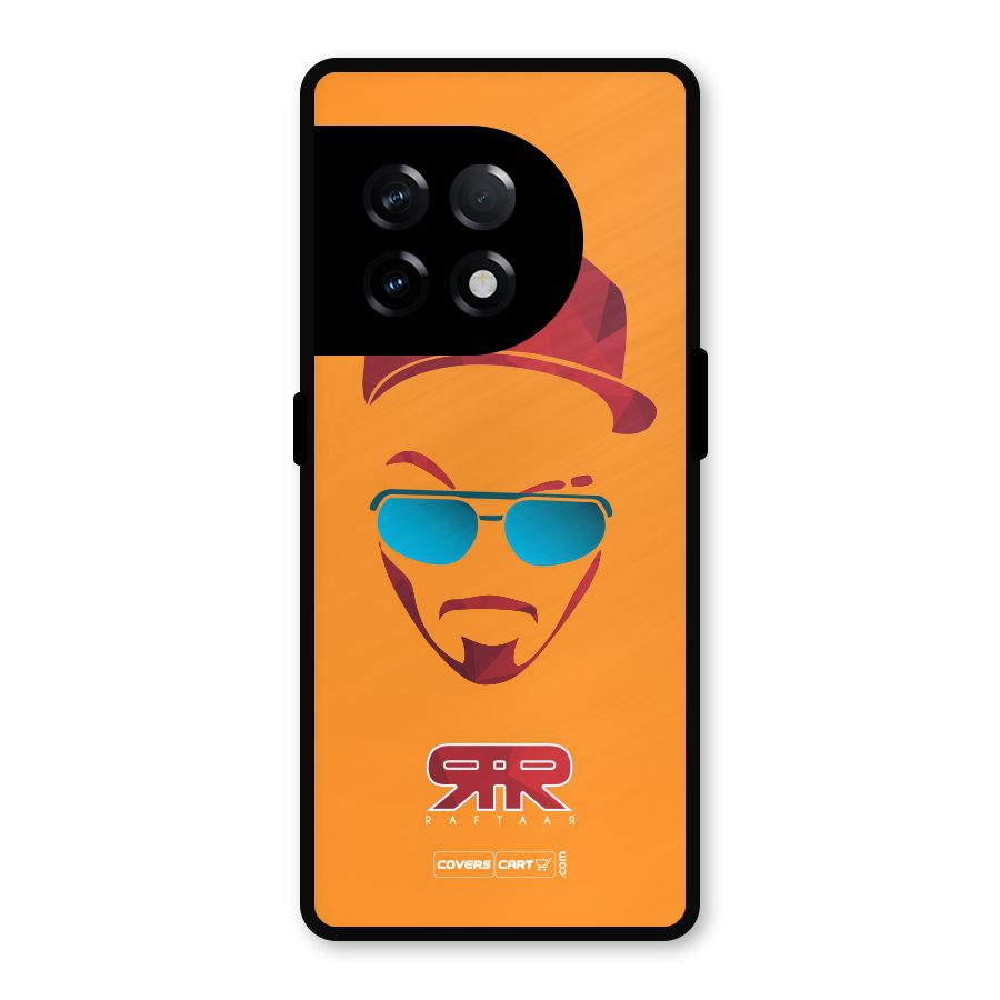 Raftaar Orange Metal Back Case for OnePlus 11R