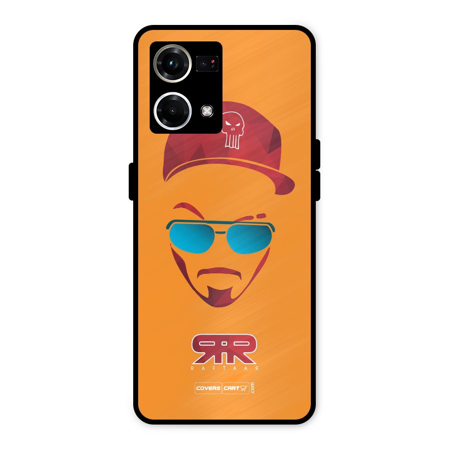 Raftaar Orange Metal Back Case for Oppo F21 Pro 4G