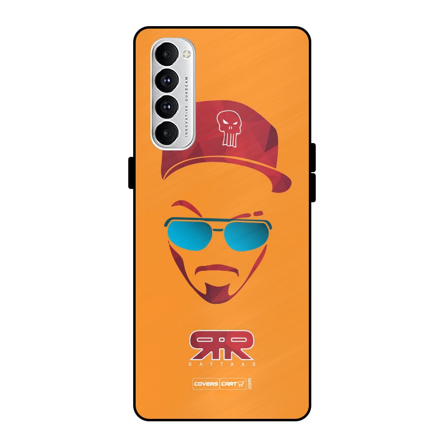 Raftaar Orange Metal Back Case for Oppo Reno4 Pro