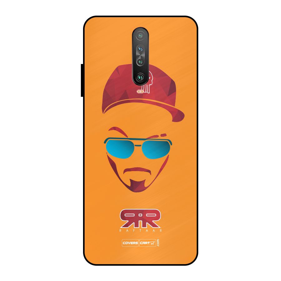 Raftaar Orange Metal Back Case for Poco X2