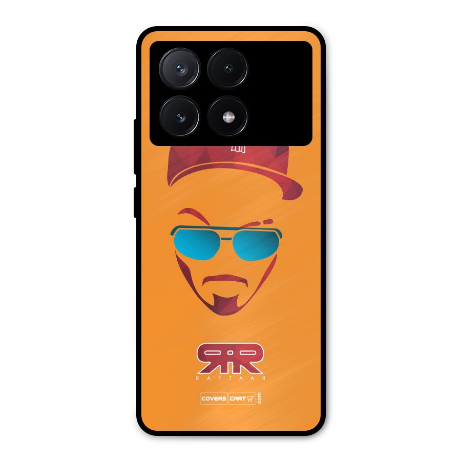 Raftaar Orange Metal Back Case for Poco X6 Pro