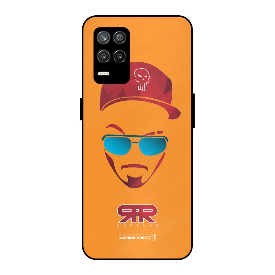 Raftaar Orange Metal Back Case for Realme 8s 5G