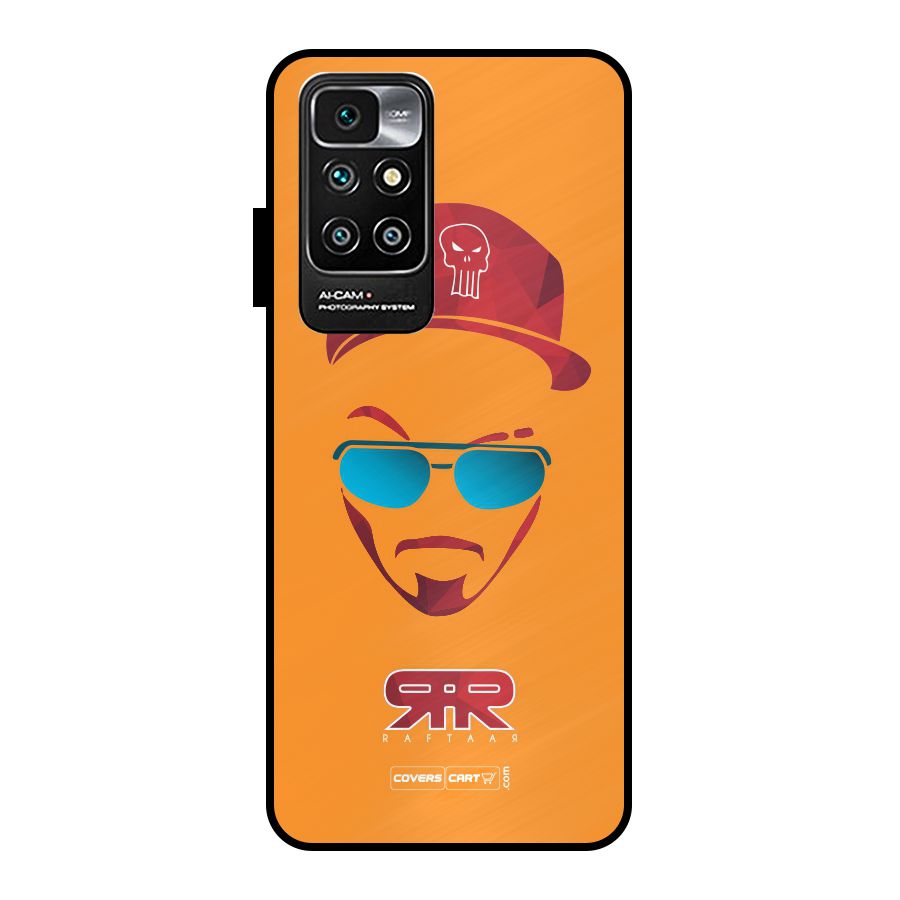 Raftaar Orange Metal Back Case for Redmi 10 Prime