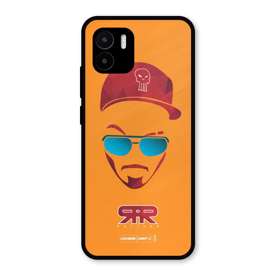 Raftaar Orange Metal Back Case for Redmi A2