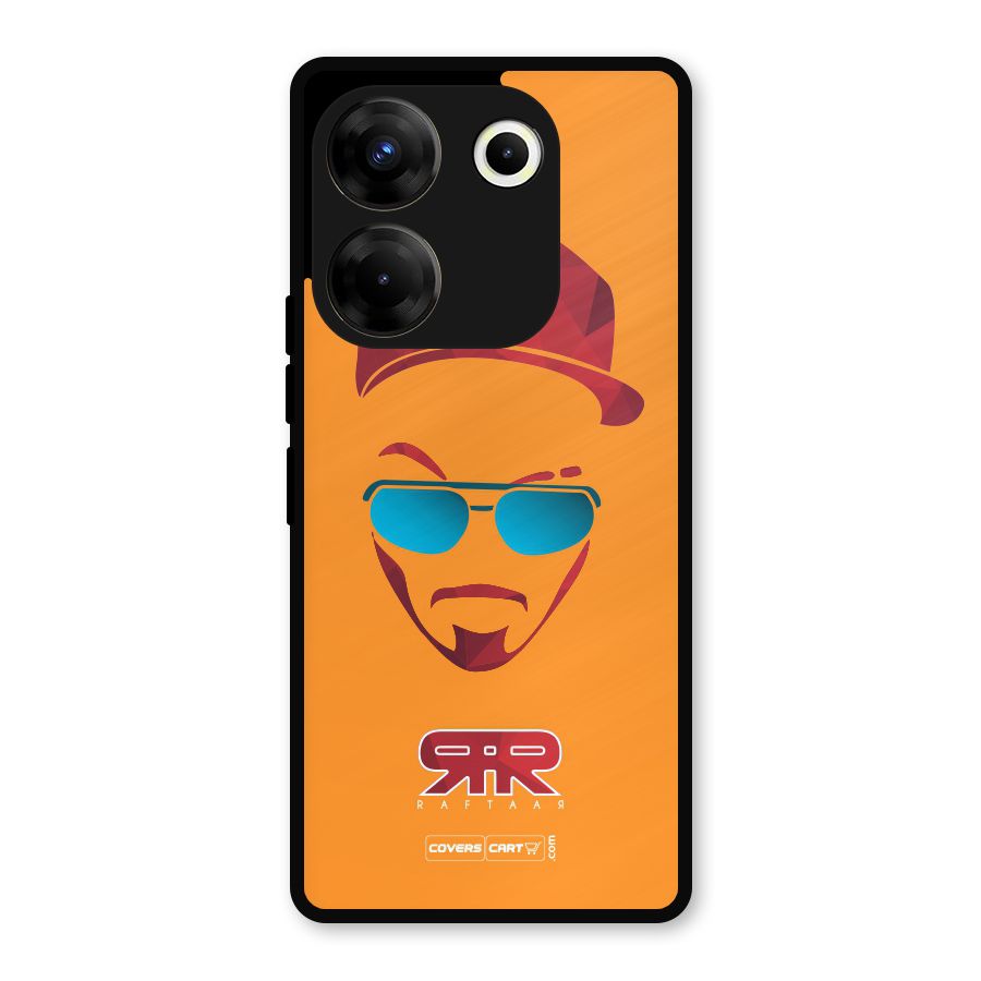Raftaar Orange Metal Back Case for Tecno Camon 20