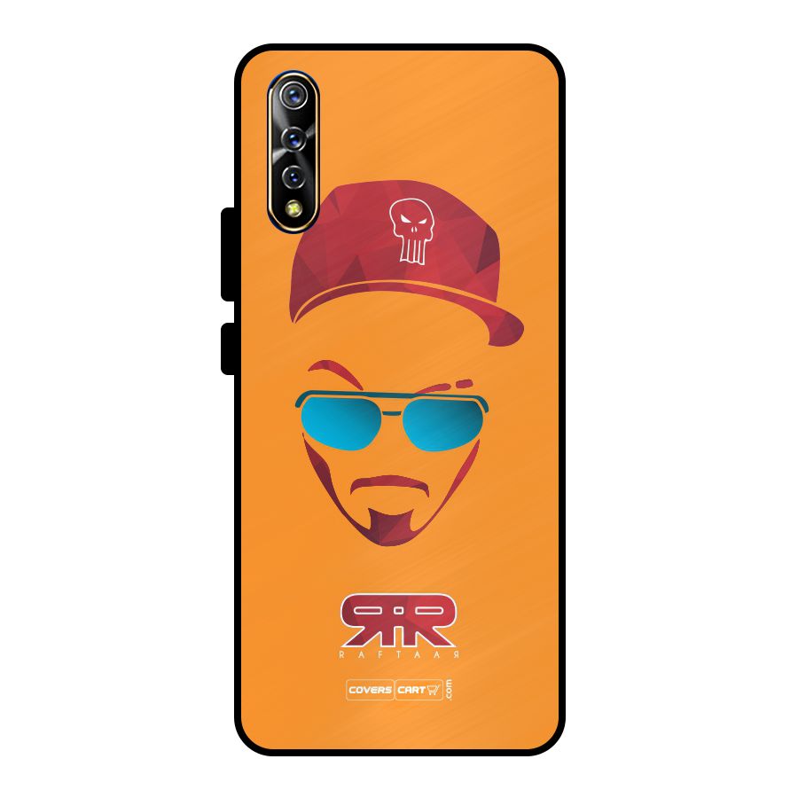 Raftaar Orange Metal Back Case for Vivo S1