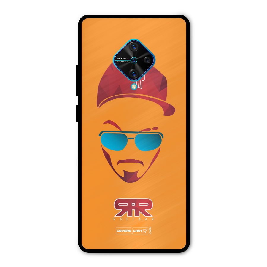 Raftaar Orange Metal Back Case for Vivo S1 Pro