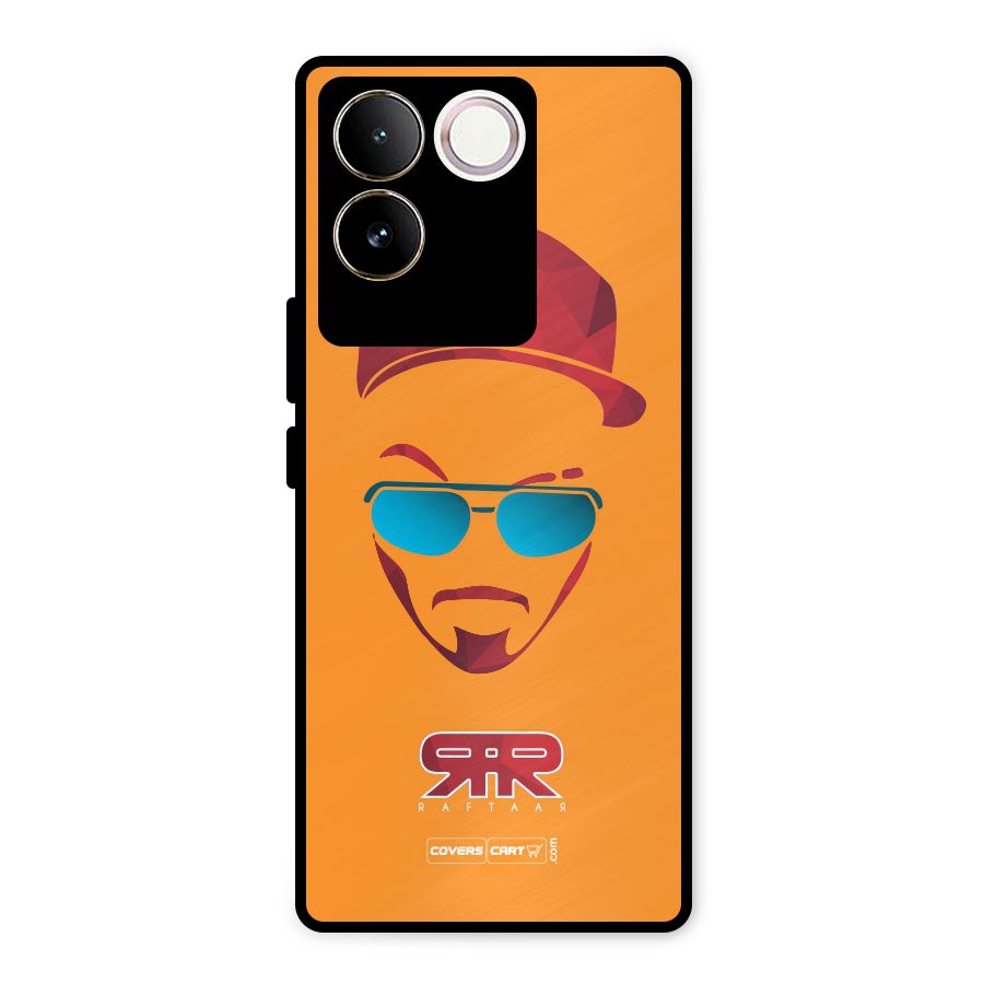 Raftaar Orange Metal Back Case for Vivo T2 Pro
