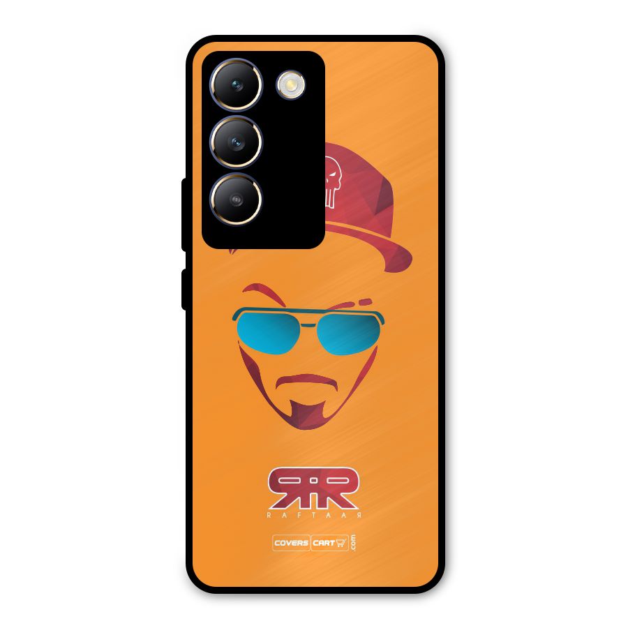 Raftaar Orange Metal Back Case for Vivo T3 5G