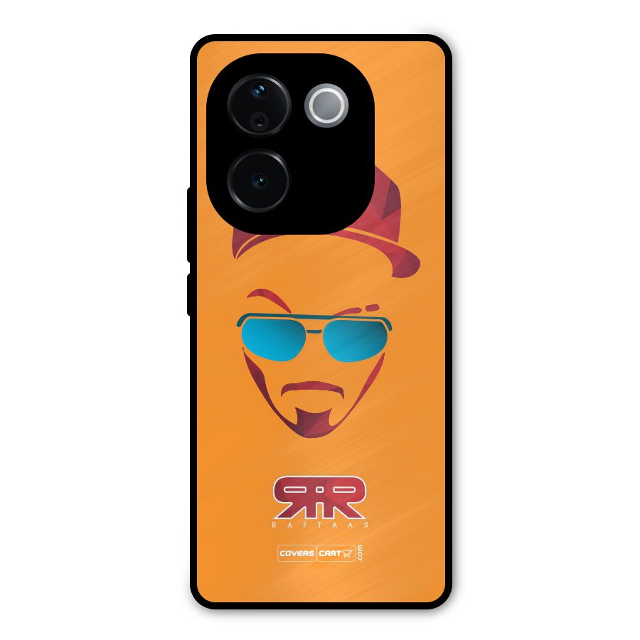 Raftaar Orange Metal Back Case for Vivo T3 Pro