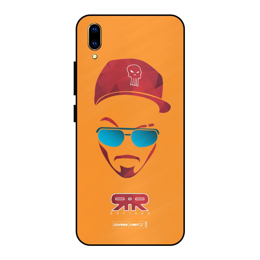 Raftaar Orange Metal Back Case for Vivo V11 Pro