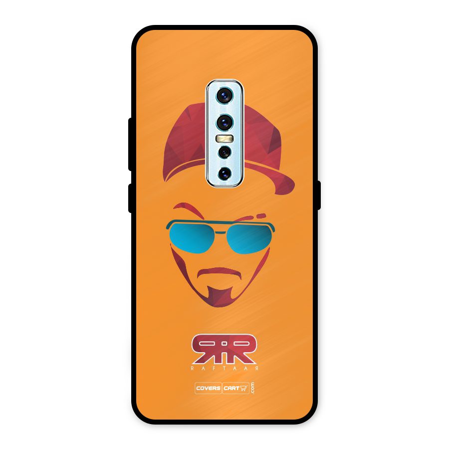 Raftaar Orange Metal Back Case for Vivo V17 Pro