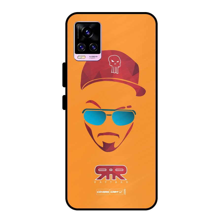 Raftaar Orange Metal Back Case for Vivo V20 Pro