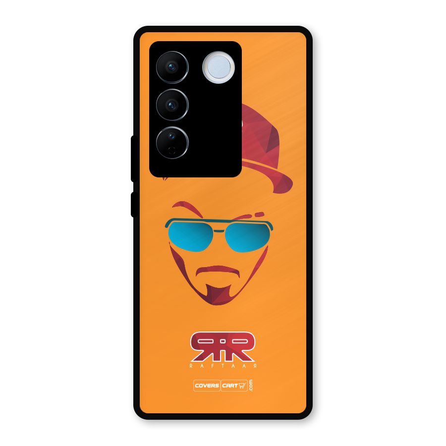 Raftaar Orange Metal Back Case for Vivo V27 Pro