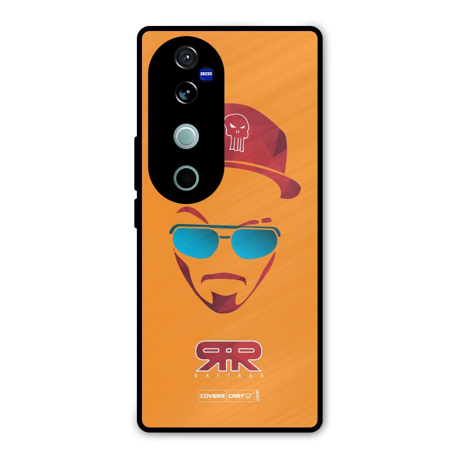 Raftaar Orange Metal Back Case for Vivo V40