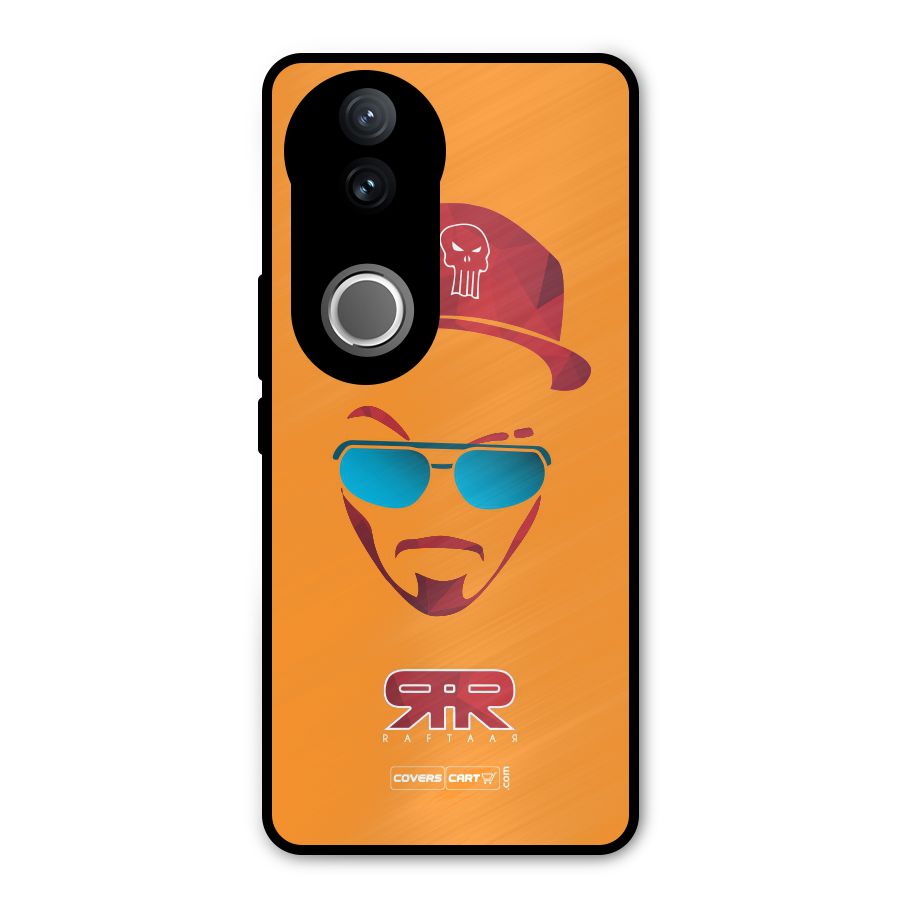 Raftaar Orange Metal Back Case for Vivo V50e