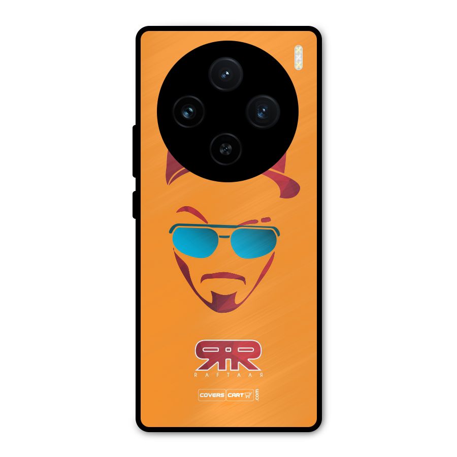 Raftaar Orange Metal Back Case for Vivo X100