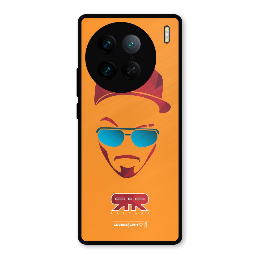 Raftaar Orange Metal Back Case for Vivo X90 Pro