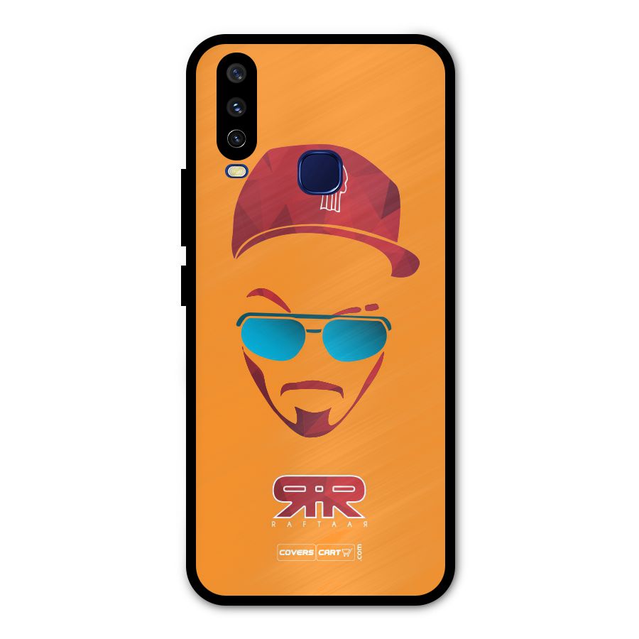 Raftaar Orange Metal Back Case for Vivo Y15