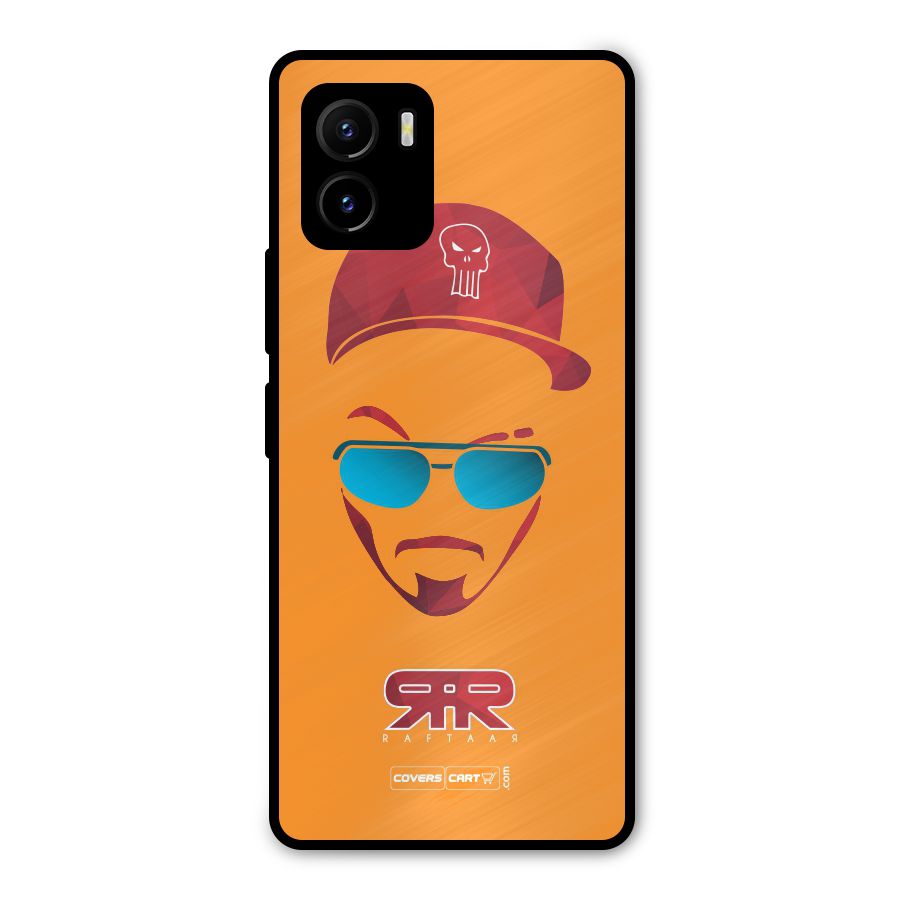 Raftaar Orange Metal Back Case for Vivo Y15s