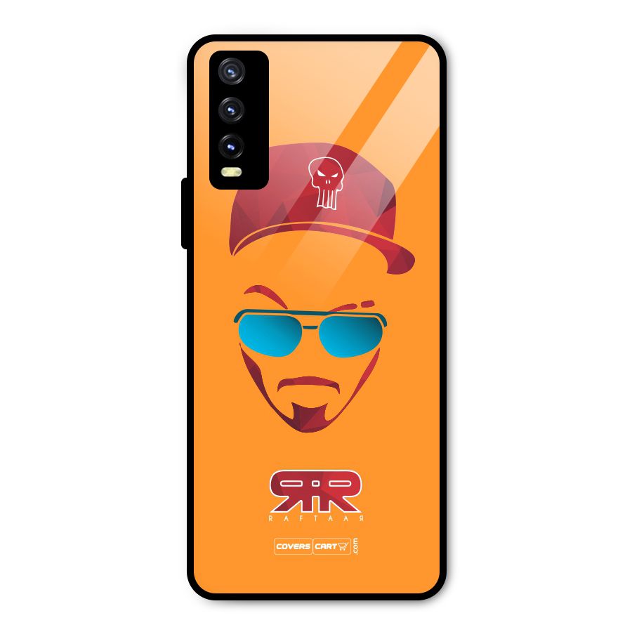 Raftaar Orange Metal Back Case for Vivo Y20i