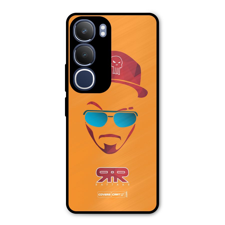 Raftaar Orange Metal Back Case for Vivo Y29