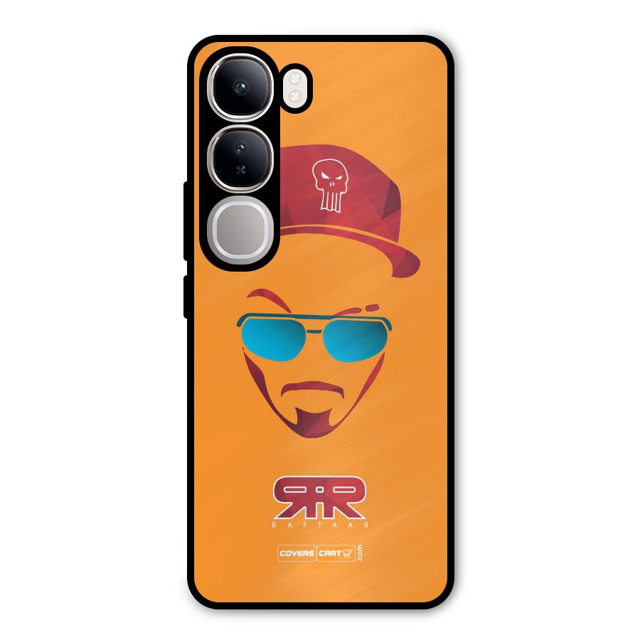 Raftaar Orange Metal Back Case for Vivo Y300