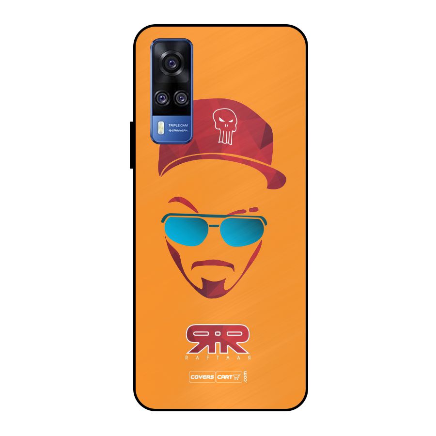 Raftaar Orange Metal Back Case for Vivo Y51