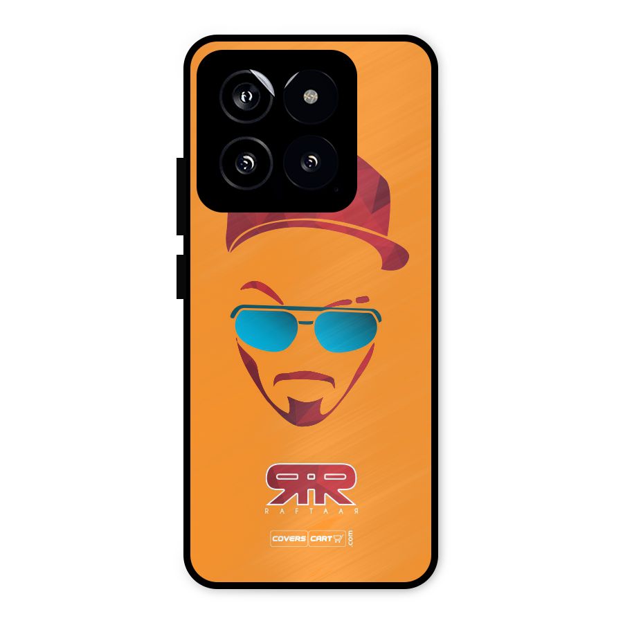 Raftaar Orange Metal Back Case for Xiaomi 14