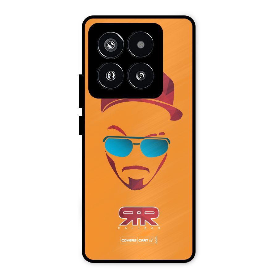 Raftaar Orange Metal Back Case for Xiaomi 14 Pro