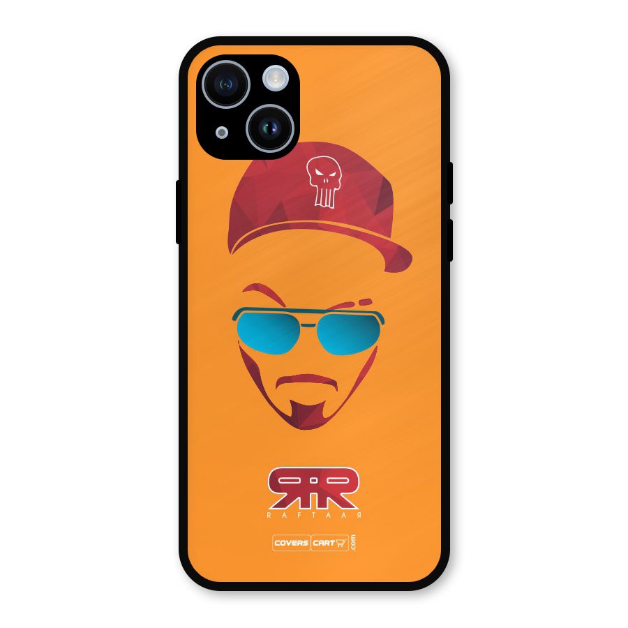 Raftaar Orange Metal Back Case for iPhone 14