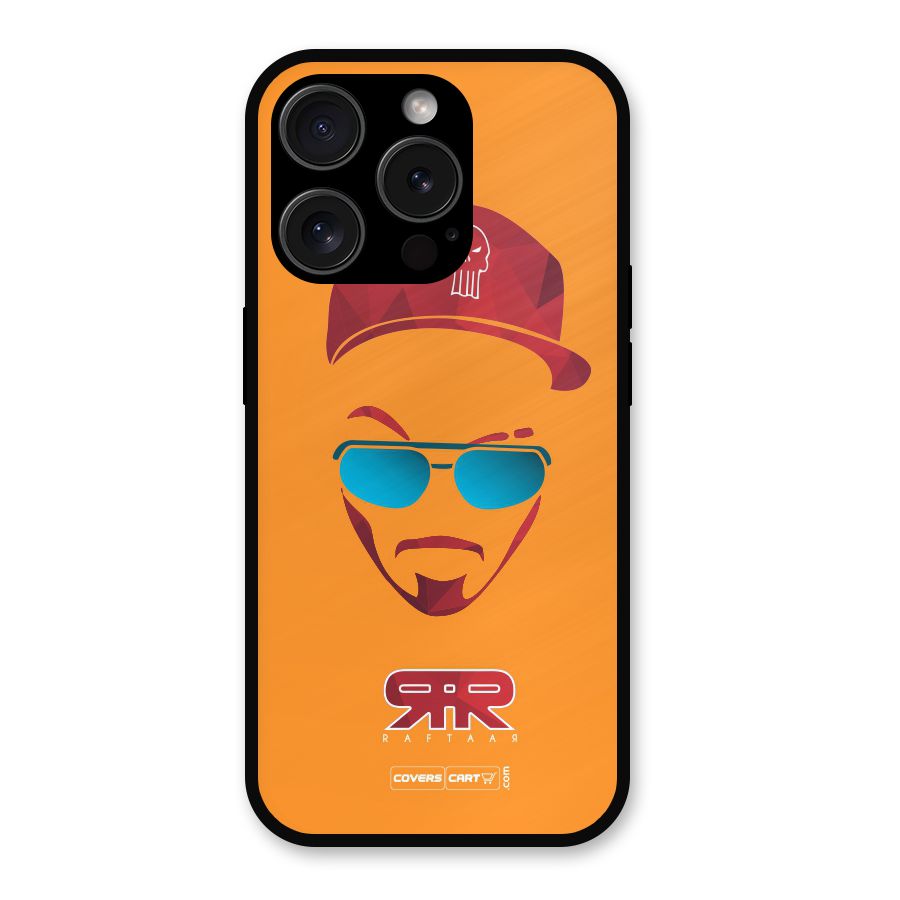 Raftaar Orange Metal Back Case for iPhone 15 Pro