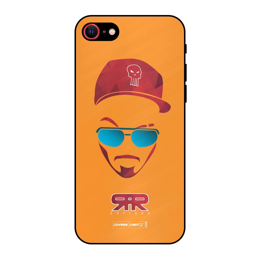 Raftaar Orange Metal Back Case for iPhone 7