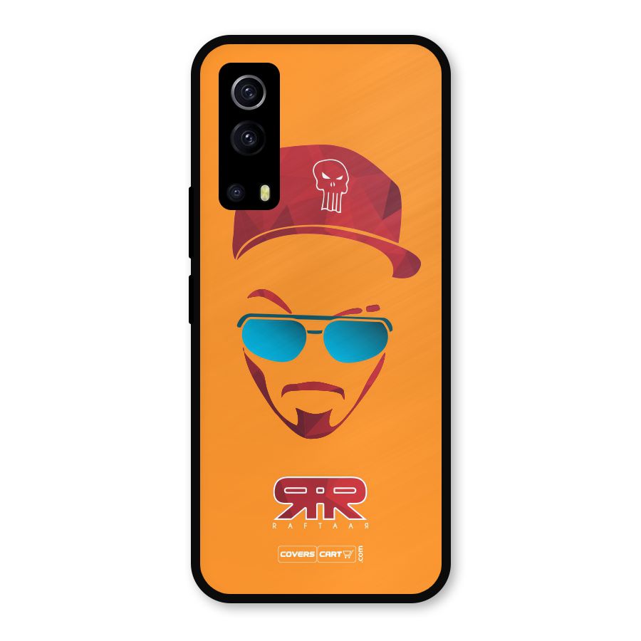 Raftaar Orange Metal Back Case for iQOO Z3