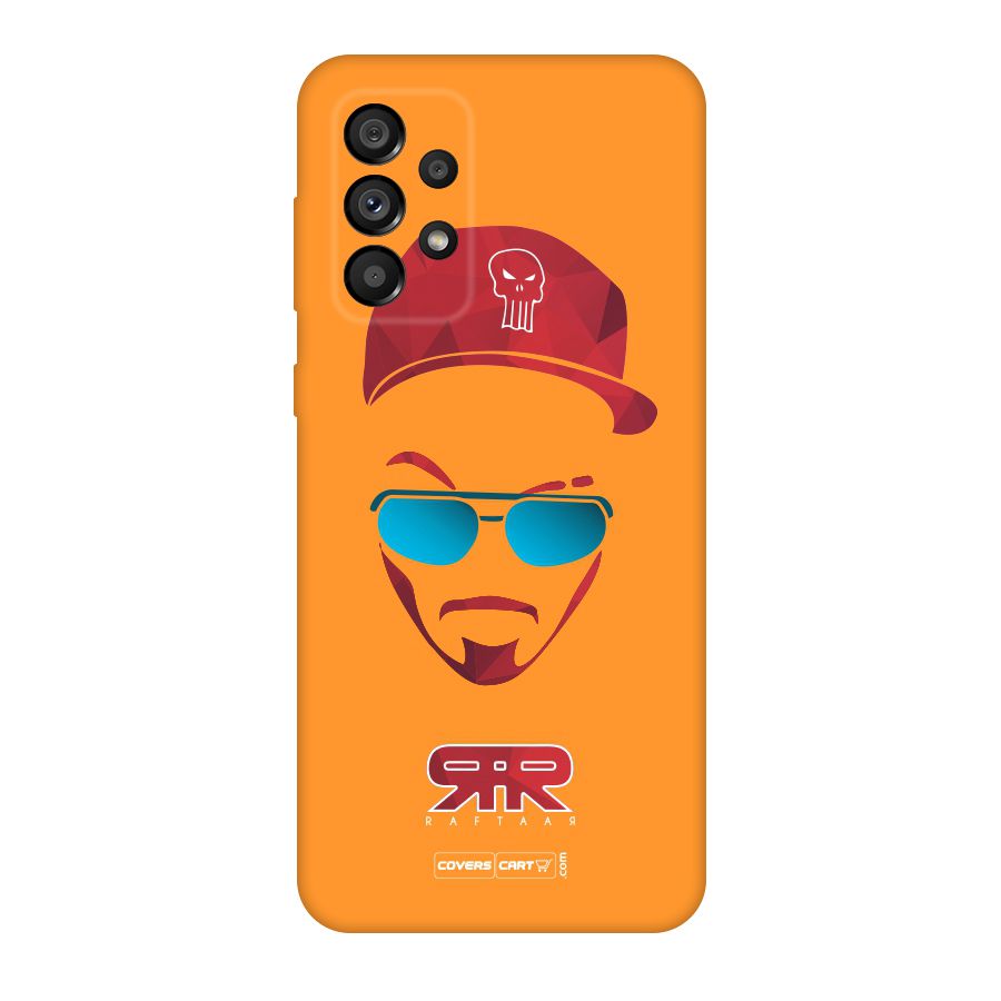 Raftaar Orange Original Polycarbonate Back Case for Galaxy A73 5G
