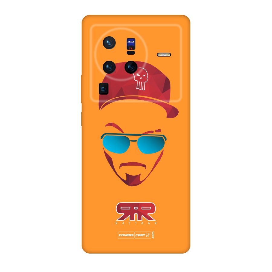 Raftaar Orange Original Polycarbonate Back Case for Vivo X80
