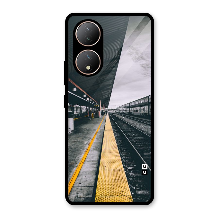 Railway Track Glass Back Case for Vivo Y100A