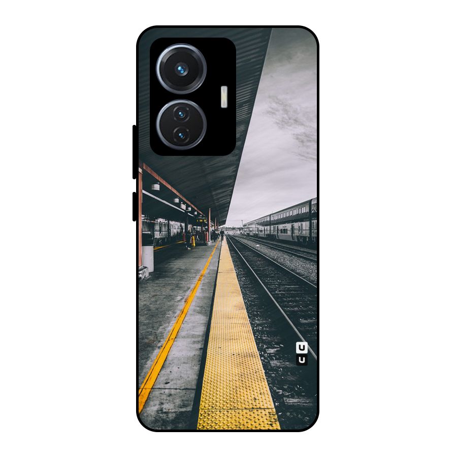 Railway Track Metal Back Case for Vivo T1 44W