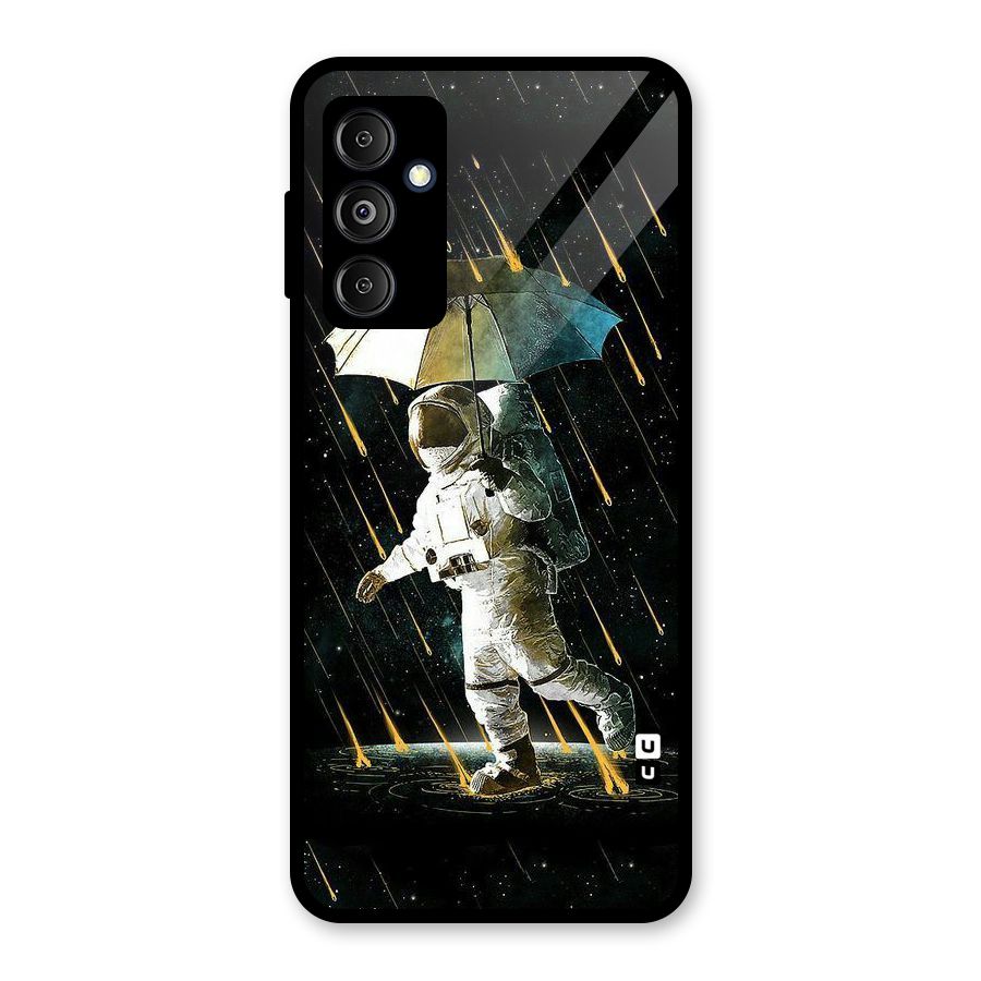 Rain Spaceman Glass Back Case for Galaxy M14 5G