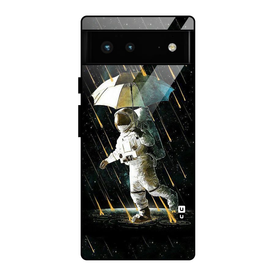 Rain Spaceman Glass Back Case for Google Pixel 6